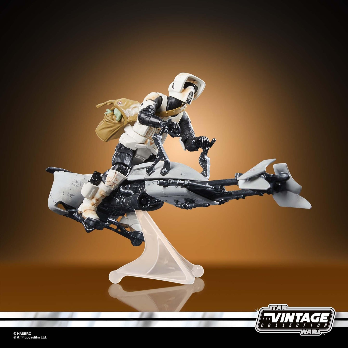 Star Wars The Vintage Collection 3.75 Inch Scale Vehicle - Speeder Bike & Scout Trooper w/ Grogu