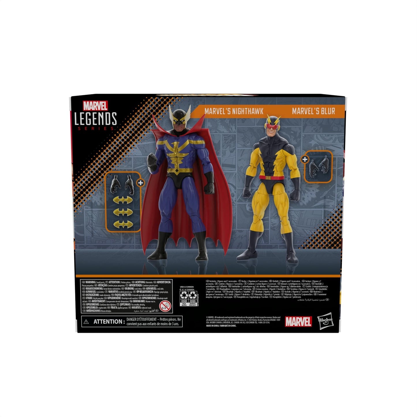 Marvel Legends Series 6-Inch Scale Action Figure 2-Pack - Marvel's Nighthawk & Marvel's Blur