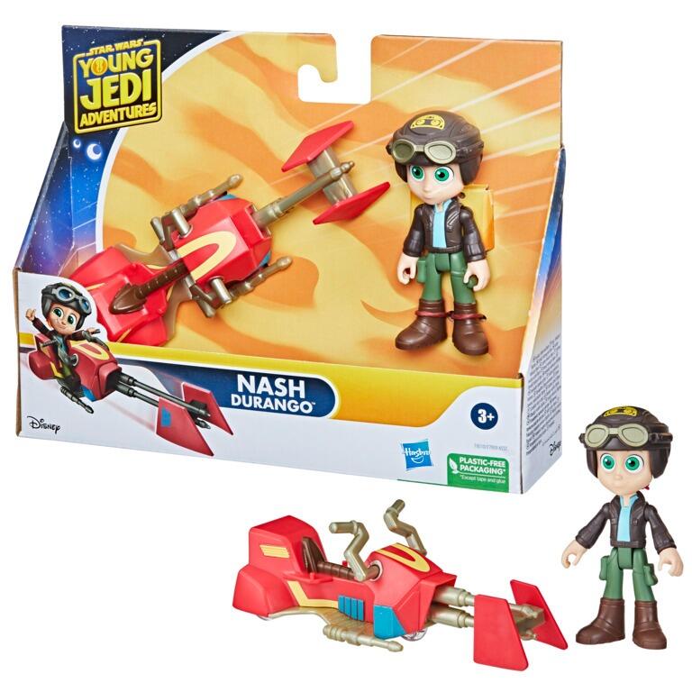 Star Wars The Young Jedi Adventures Action Figures - Nash Durango With Speeder Bike