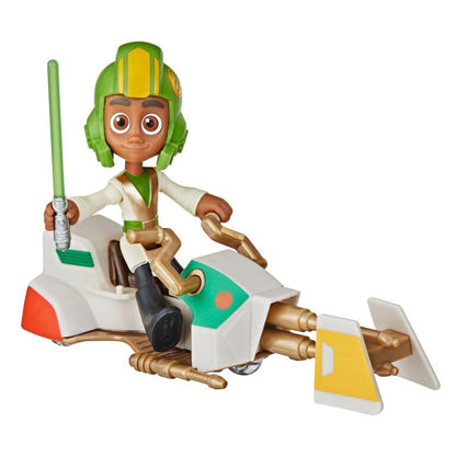 Star Wars The Young Jedi Adventures Action Figures - Kai Brightstar With Speeder Bike