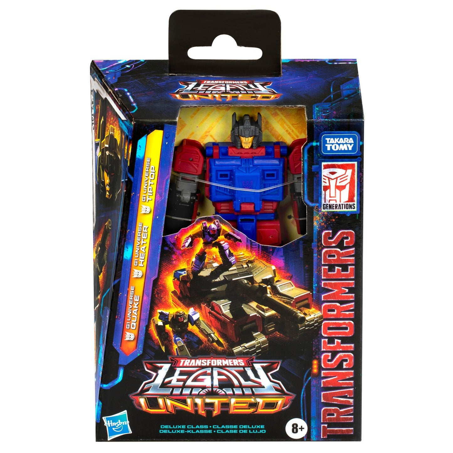 Transformers Legacy United Deluxe Class Action Figure - G1 Quake, Heater & Tiptop
