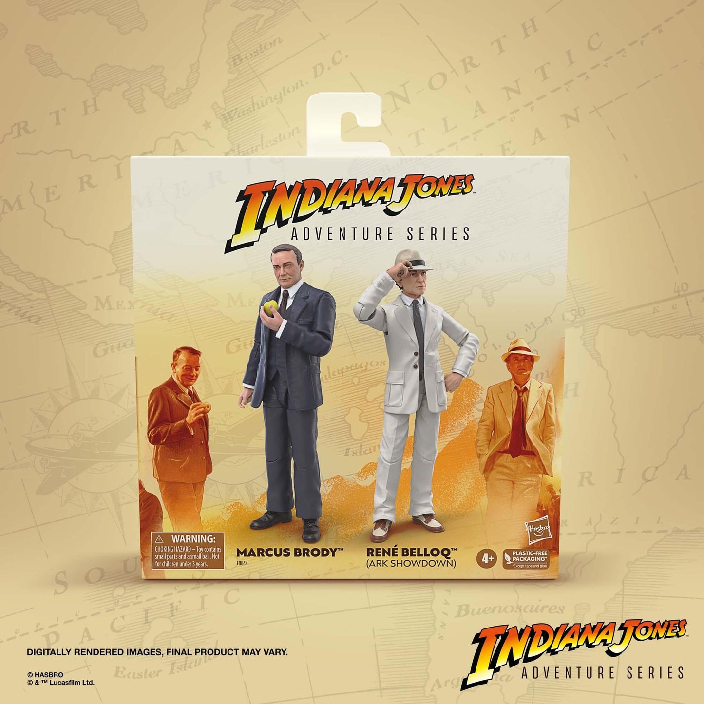 Indiana Jones 6 Inch Exclusive Action Figure 2-Pack - Marcus Brody & Rene Belloq (Ark Showdown)