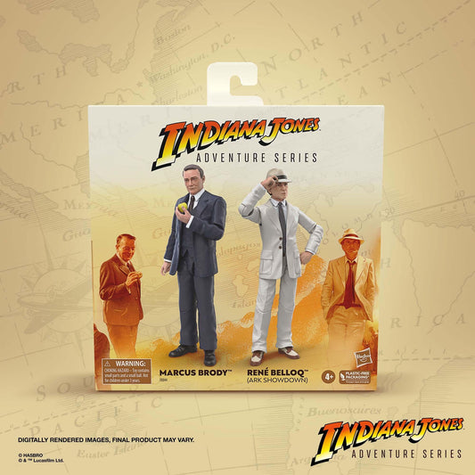 Indiana Jones 6 Inch Exclusive Action Figure 2-Pack - Marcus Brody & Rene Belloq (Ark Showdown)