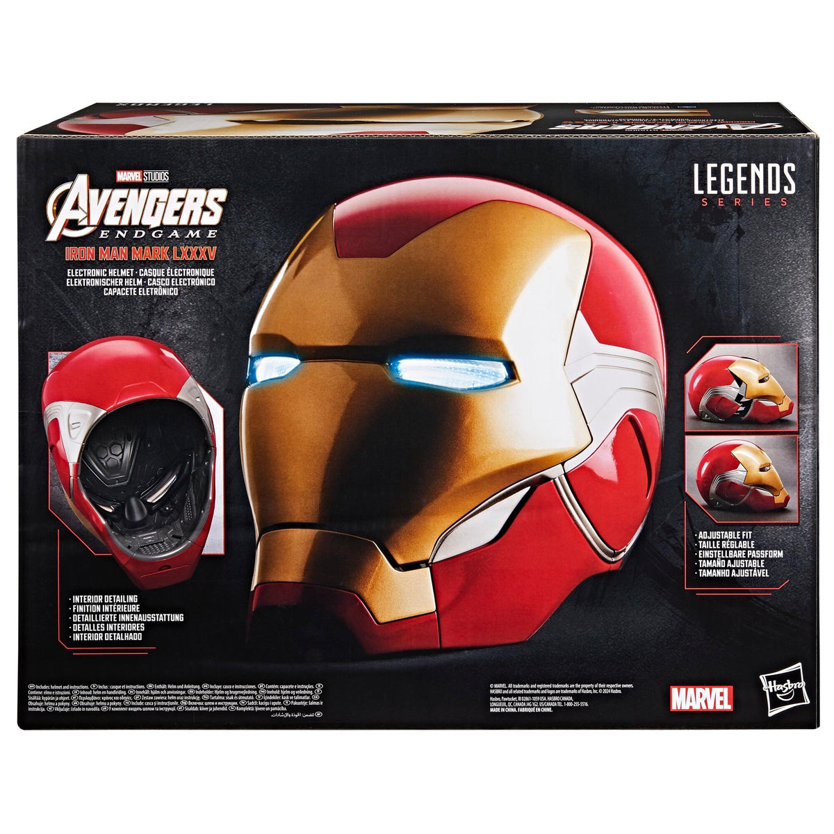 Marvel Legends Avengers Endgame Premium Electronic Helmet - Iron Man Mark LXXXV