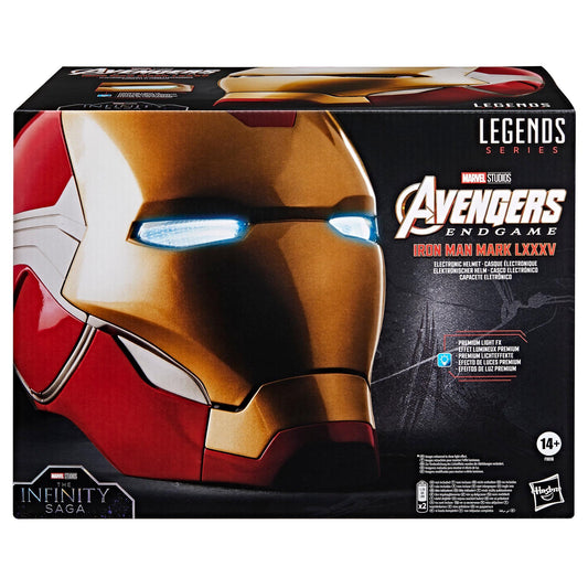 Marvel Legends Avengers Endgame Premium Electronic Helmet - Iron Man Mark LXXXV