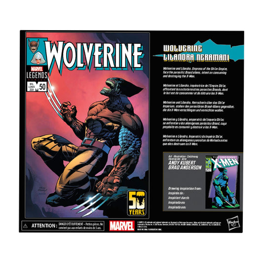 Marvel Legends Wolverine 50th Anniversary Action Figure Twin Pack - Wolverine & Lilandra Neramani