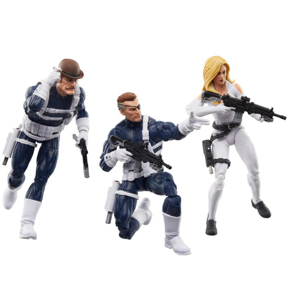 Marvel Legends Captain America S.H.I.E.L.D Action Figure 3-Pack - Dum Dum Dugan, Nick Fury Jr. & Sharon Carter