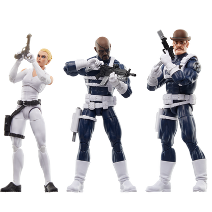 Marvel Legends Captain America S.H.I.E.L.D Action Figure 3-Pack - Dum Dum Dugan, Nick Fury Jr. & Sharon Carter