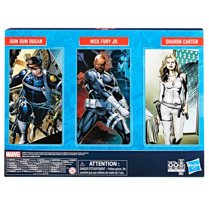 Marvel Legends Captain America S.H.I.E.L.D Action Figure 3-Pack - Dum Dum Dugan, Nick Fury Jr. & Sharon Carter