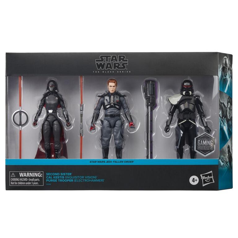 Star Wars Black Series 6 Inch Exclusive Action Figure Multipack - Second Sister, Cal Kestis (Inquisitor Vision) & Purge Trooper (Electrohammer)