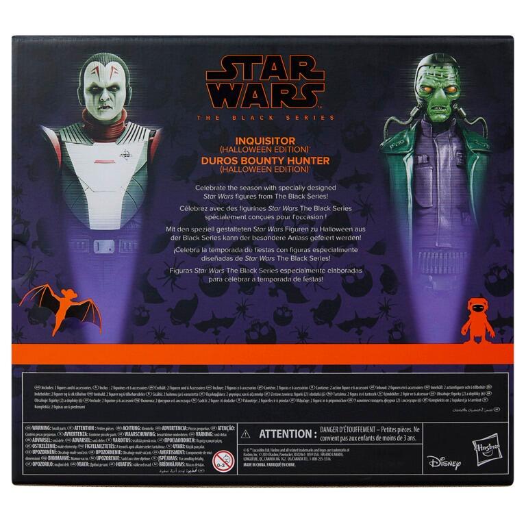 Star Wars Black Series 6 Inch Exclusive Action Figure 2-Pack - Inquisitor & Duros Bounty Hunter (Halloween Edition)