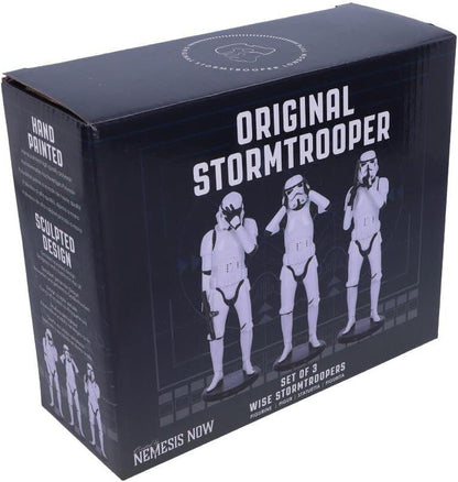 Star Wars The Original Stormtrooper 5.5 Inch Resin Collectible Figurine - Three Wise Stormtroopers (Standing)