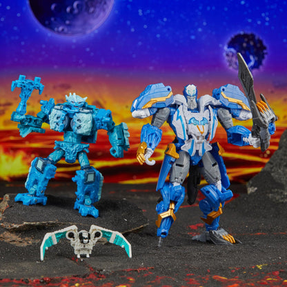 Transformers Legacy United Leader Class Action Figure - Star Raider Thundertron Nightstrike & Calcitron