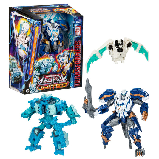 Transformers Legacy United Leader Class Action Figure - Star Raider Thundertron Nightstrike & Calcitron