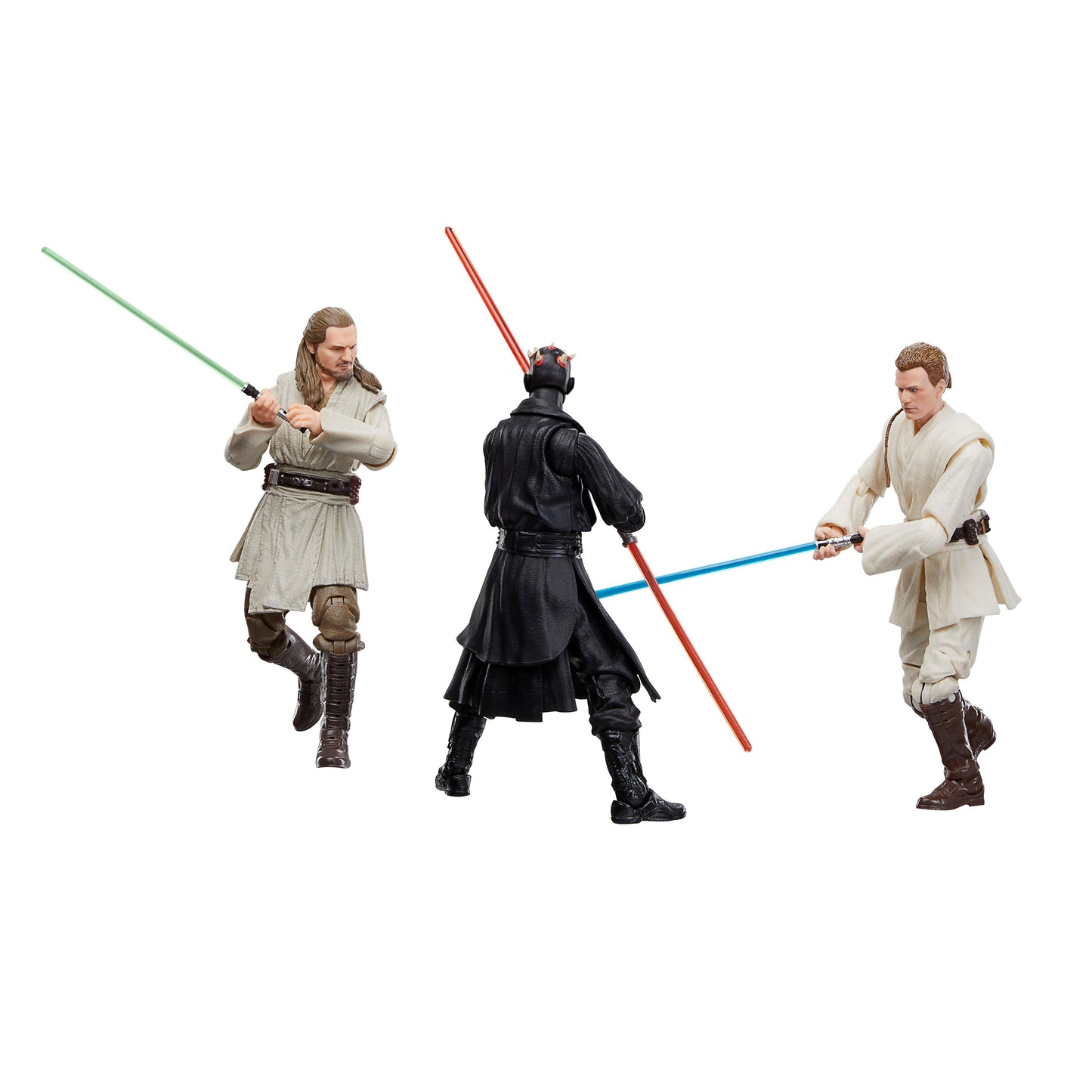 Star Wars Black Series 6 Inch Exclusive Phantom Menace Action Figure Multipack - Qui-Gon Jinn, Darth Maul & Obi-Wan Kenobi