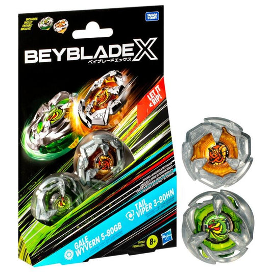 Beyblade X Beyblade Set - Gale Wyvern 5-80GB & Tail Viper 3-80HN