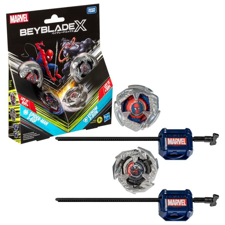 Beyblade X Marvel Spider-Man 3-60F vs Venom 3-80N Multipack