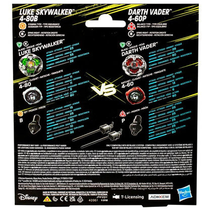 Beyblade X Star Wars - Luke Skywalker 4-80B vs Darth Vader 4-60B Multipack