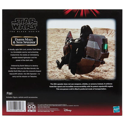 Star Wars Black Series 6 Inch Action Figure Vehicle - Darth Maul with Sith Speeder