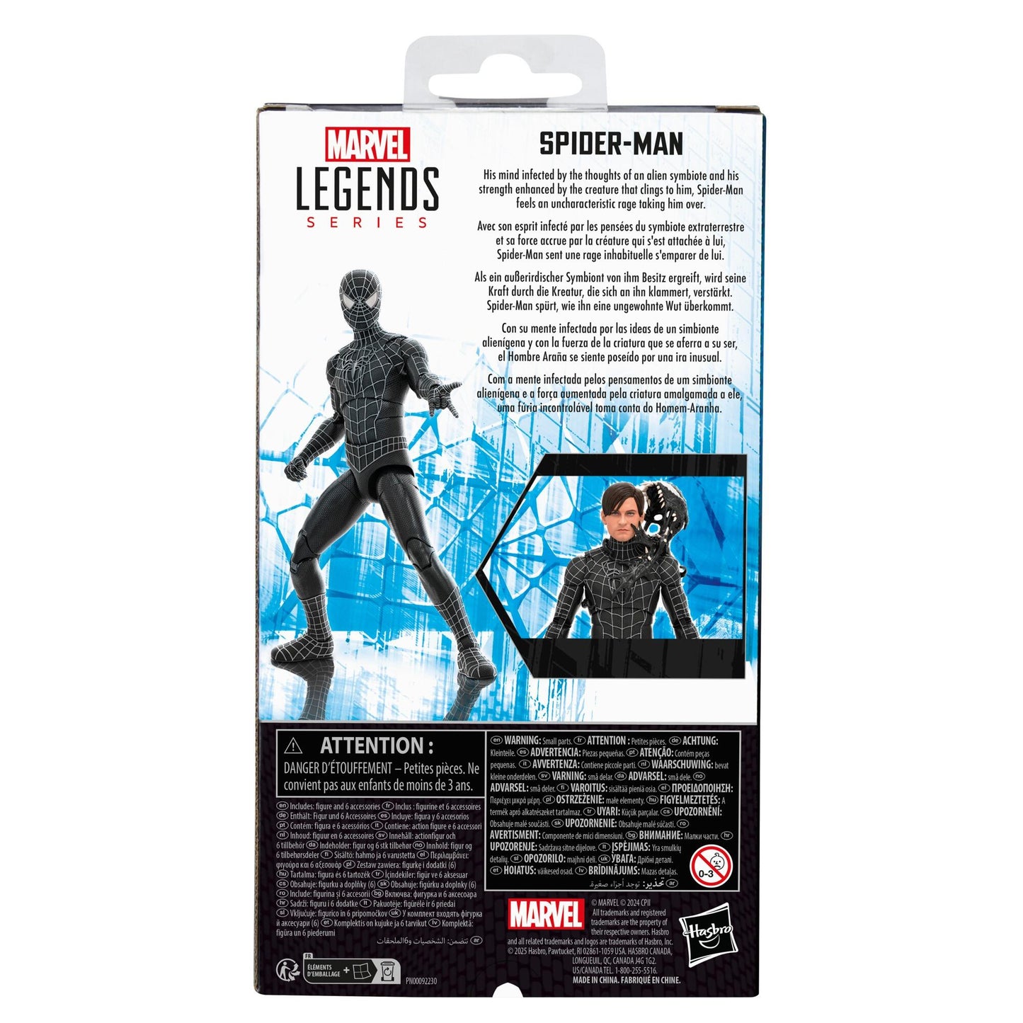 Marvel Legends Spider-Man 6-inch Scale Action Figure - Black Suit Spider-Man (Spider-Man 3)