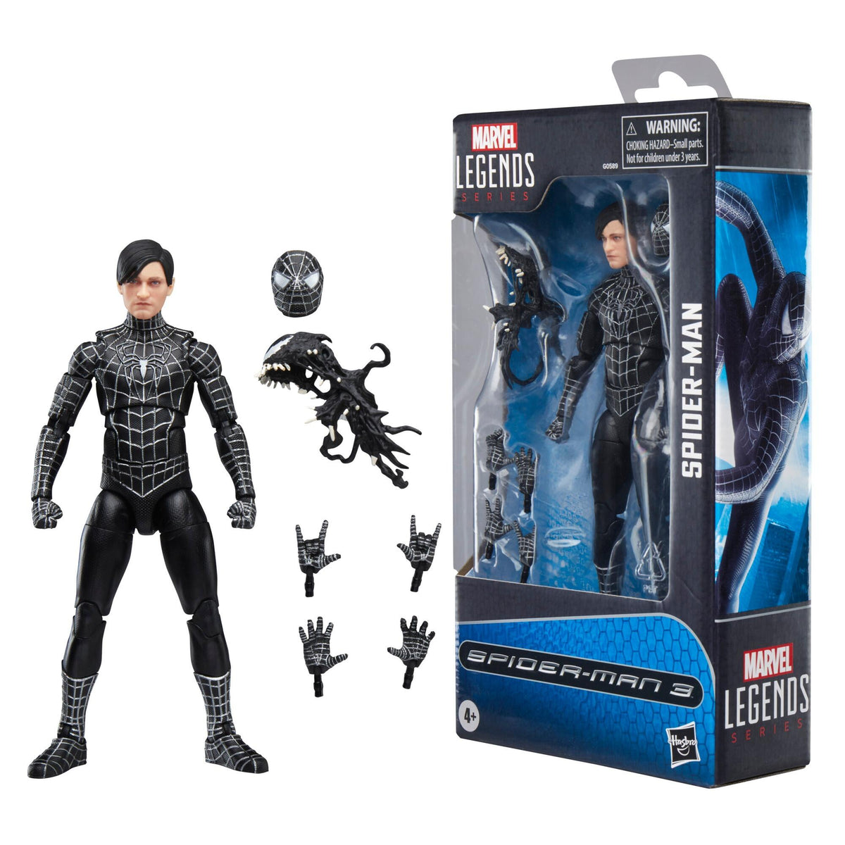 Marvel Legends Spider-Man 6-inch Scale Action Figure - Black Suit Spider-Man (Spider-Man 3)