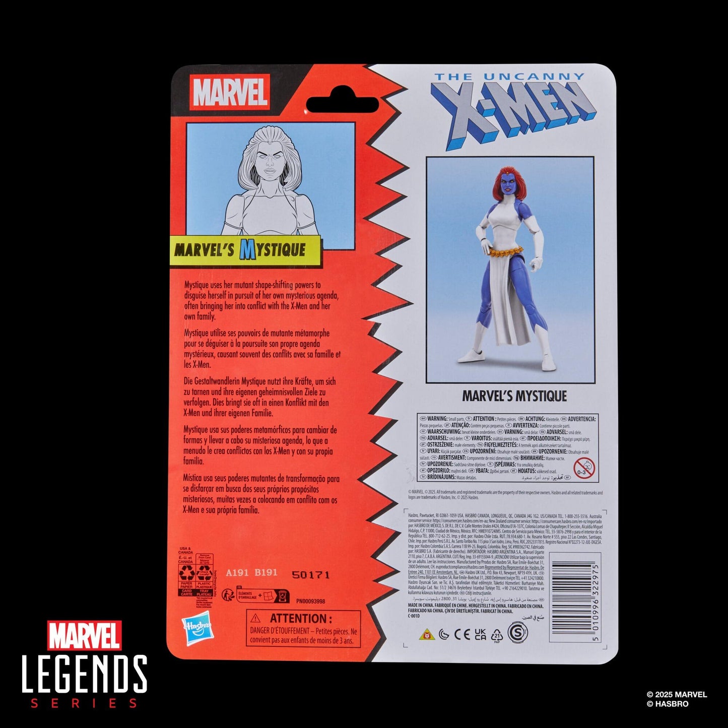 Marvel Legends X-Men Retro 6 Inch Exclusive Action Figure - Marvel's Mystique