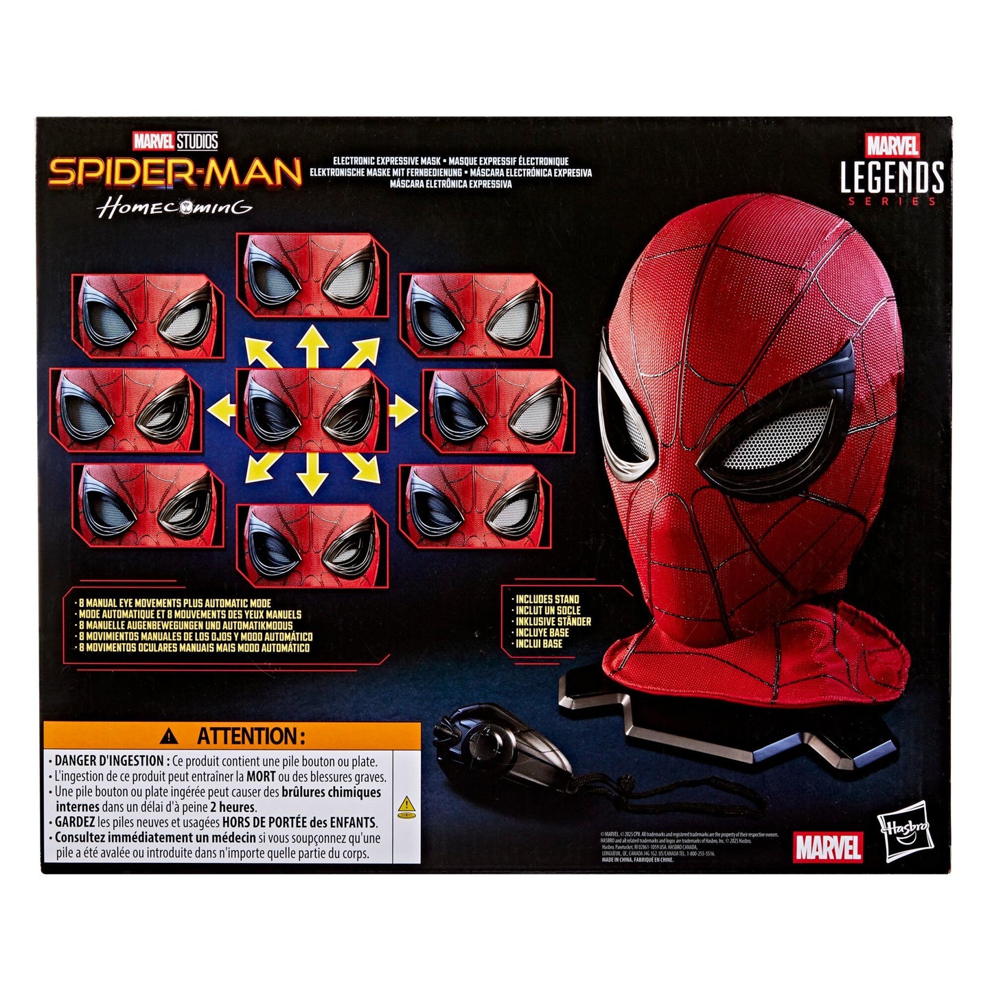 Marvel Legends Premium Roleplay Electronic Interactive Mask - Spider-Man (Homecoming)