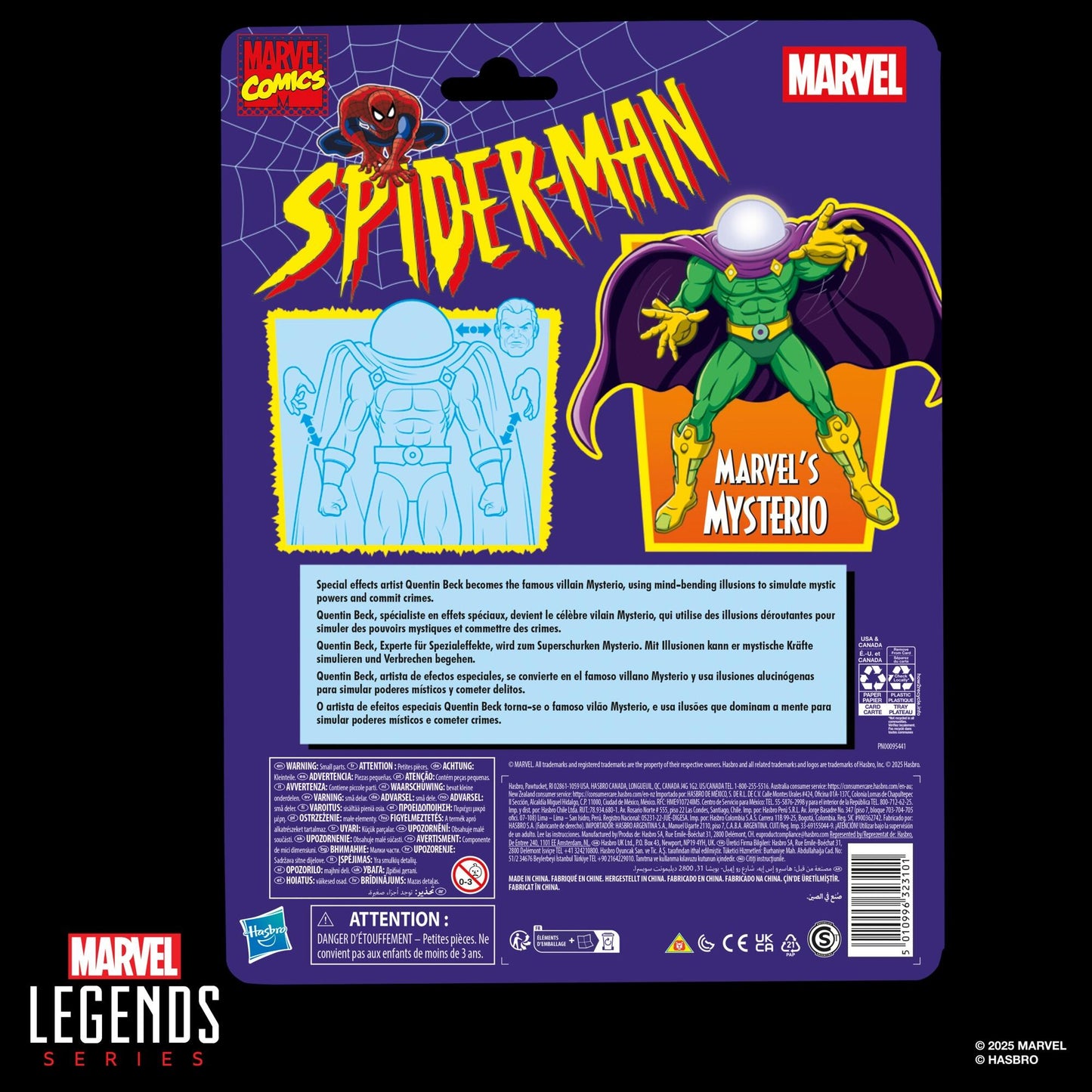 Marvel Legends Spider-Man 6-inch Retro Action Figure Exclusive - Marvel's Mysterio