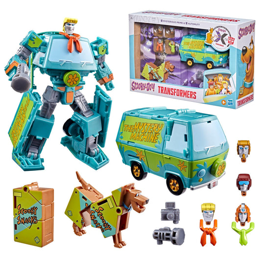 *PRE-ORDER Transformers X Scooby Doo Collab Action Figure - Mysterious Prime & Automutt