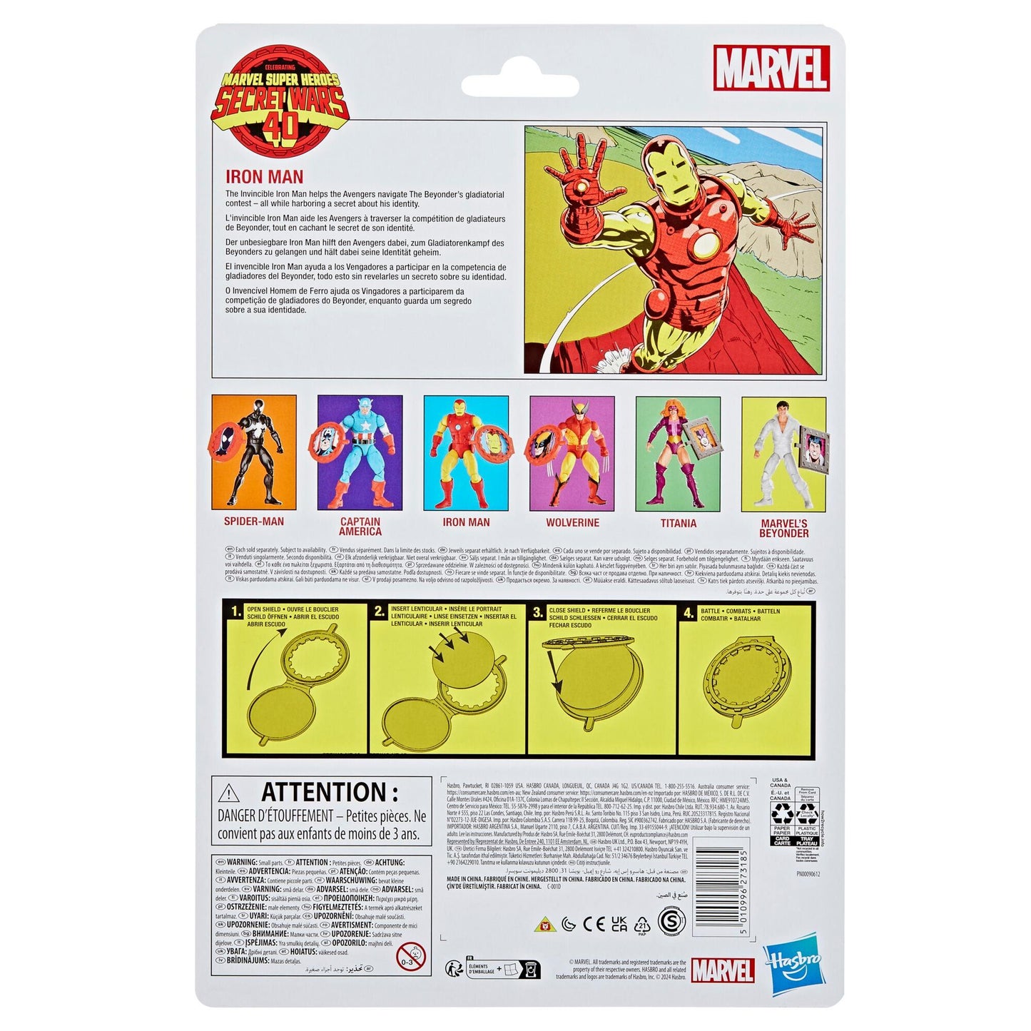 Marvel Legends Comic Secret Wars 6 Inch Action Figure Wave 1 - Iron Man *With Free Exclusive Art Card*