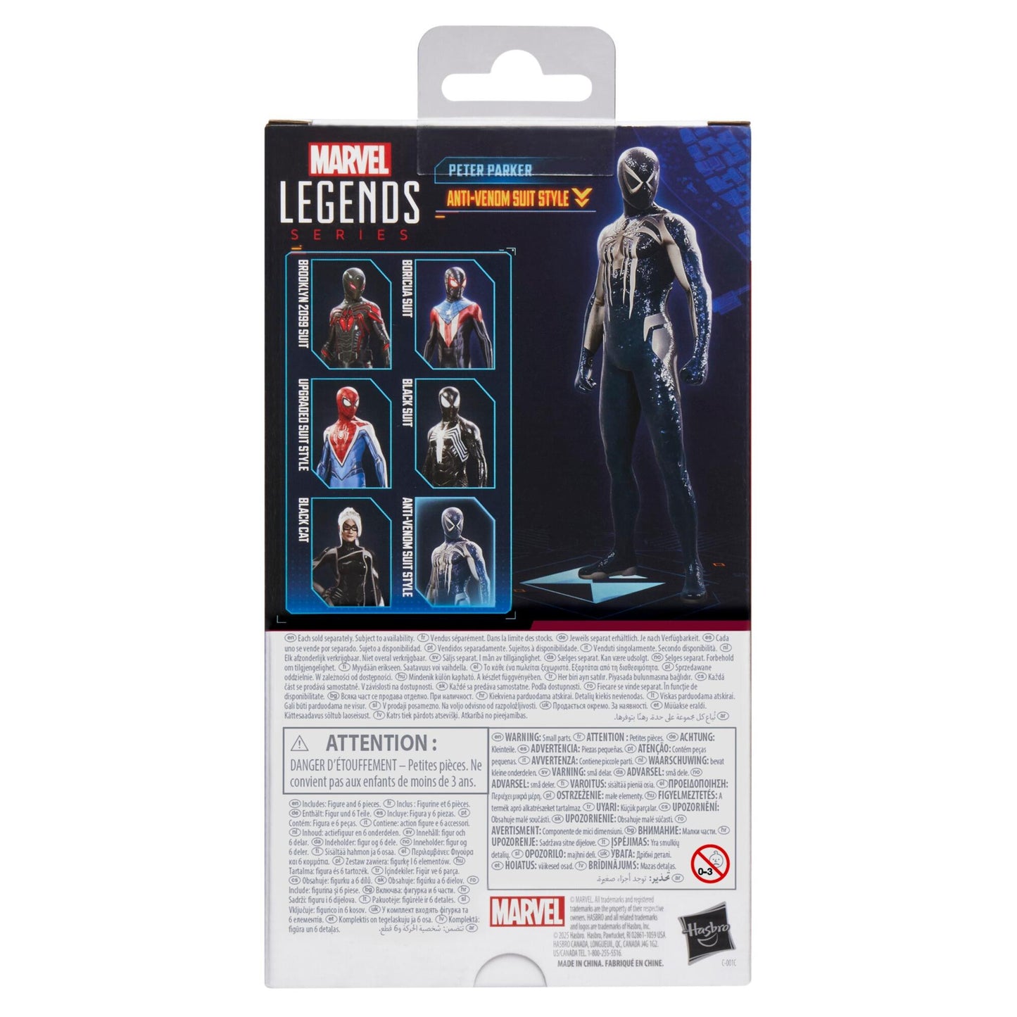 Marvel Legends Spider-Man Gamerverse 6 Inch Action Figures Wave 3 - Peter Parker (Blue Anti-Venom Suit)