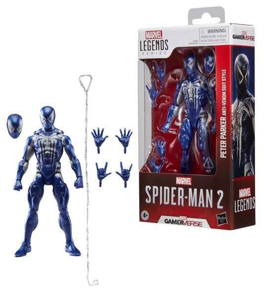 Marvel Legends Spider-Man Gamerverse 6 Inch Action Figures Wave 3 - Peter Parker (Blue Anti-Venom Suit)