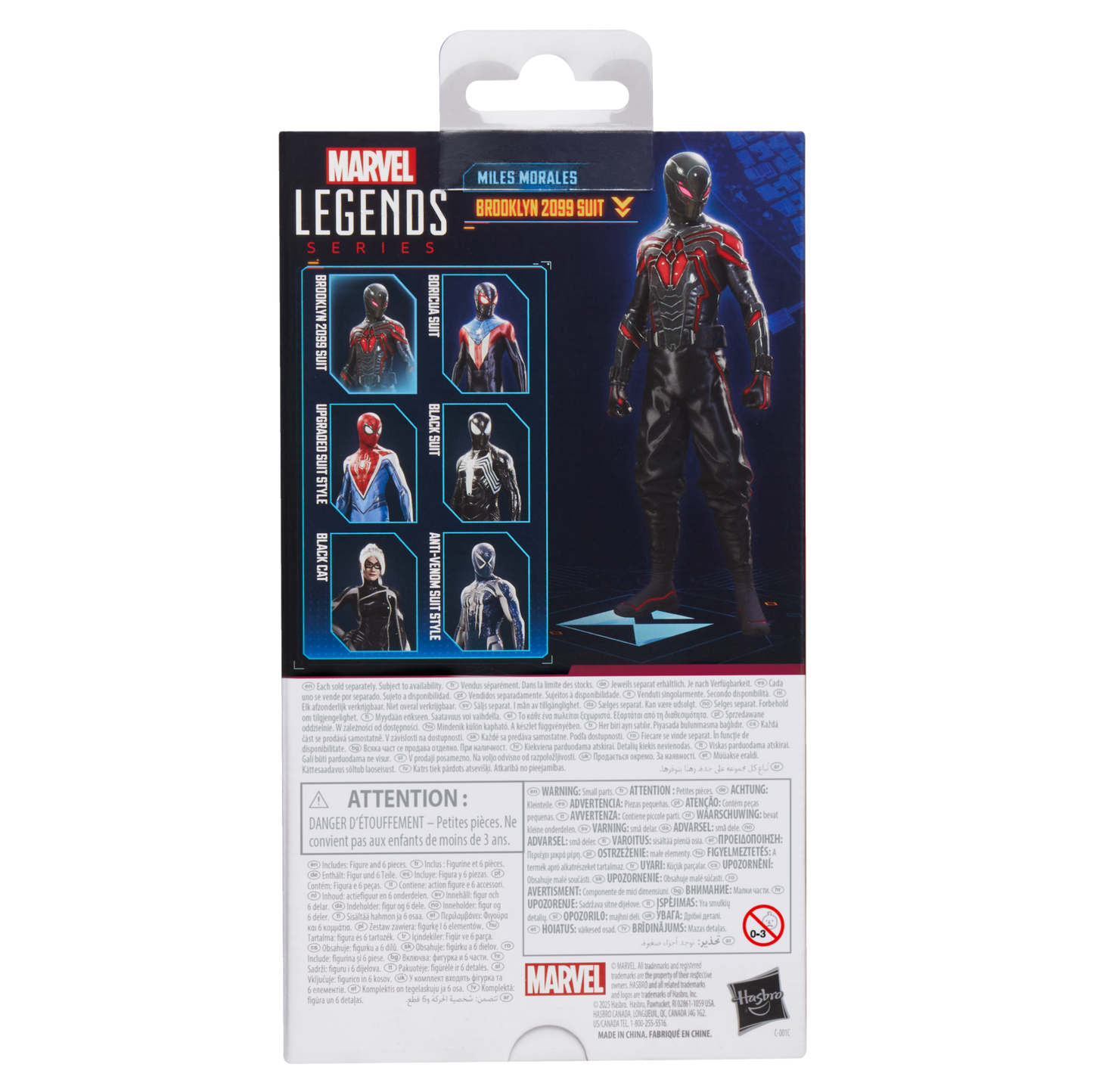 Marvel Legends Spider-Man Gamerverse 6 Inch Action Figures Wave 3 - Miles Morales (Brooklyn 2099 Suit)
