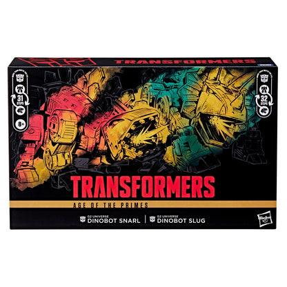 Transformers Age of The Primes Leader Class Action Figure 2-Pack - G2 Universe Dinobot Snarl & G2 Universe Dinobot Slug
