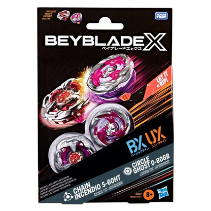 Beyblade X Beyblade Set - Chain Incendio 5-60HT & Circle Ghost 0-80GB