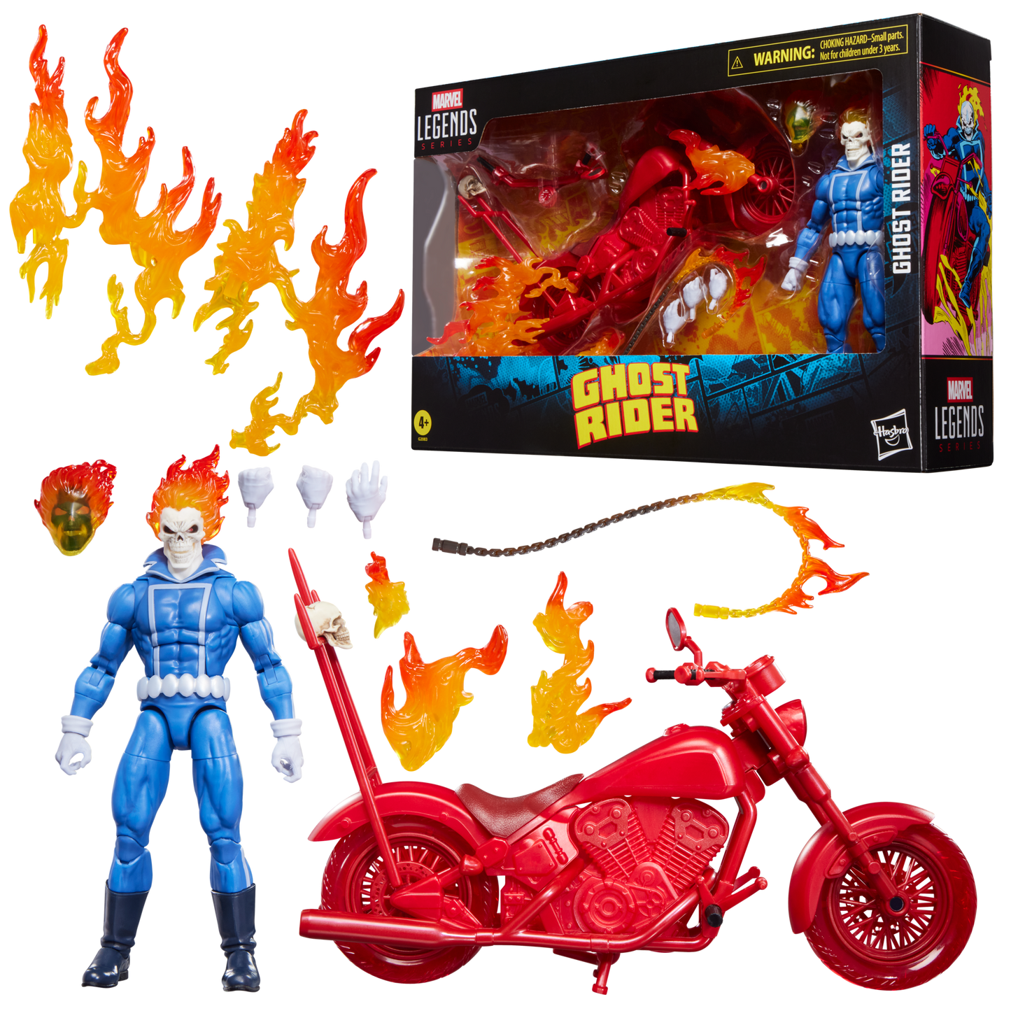 Marvel Legends 6 Inch Action Figure - Johnny Blaze Ghost Rider w/ Motorcycle