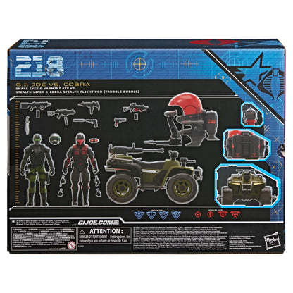 *PRE-ORDER G.I. Joe Classified Series 6 Inch Scale Action Figure 2 Pack With Vehicles Set - Snake Eyes Vs Stealth Viper