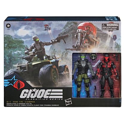 *PRE-ORDER G.I. Joe Classified Series 6 Inch Scale Action Figure 2 Pack With Vehicles Set - Snake Eyes Vs Stealth Viper