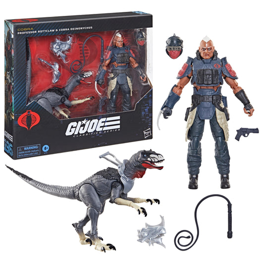 G.I. Joe Classified Series Action Figure 2 Pack - Professor Rottclaw & Cobra Deinonychus