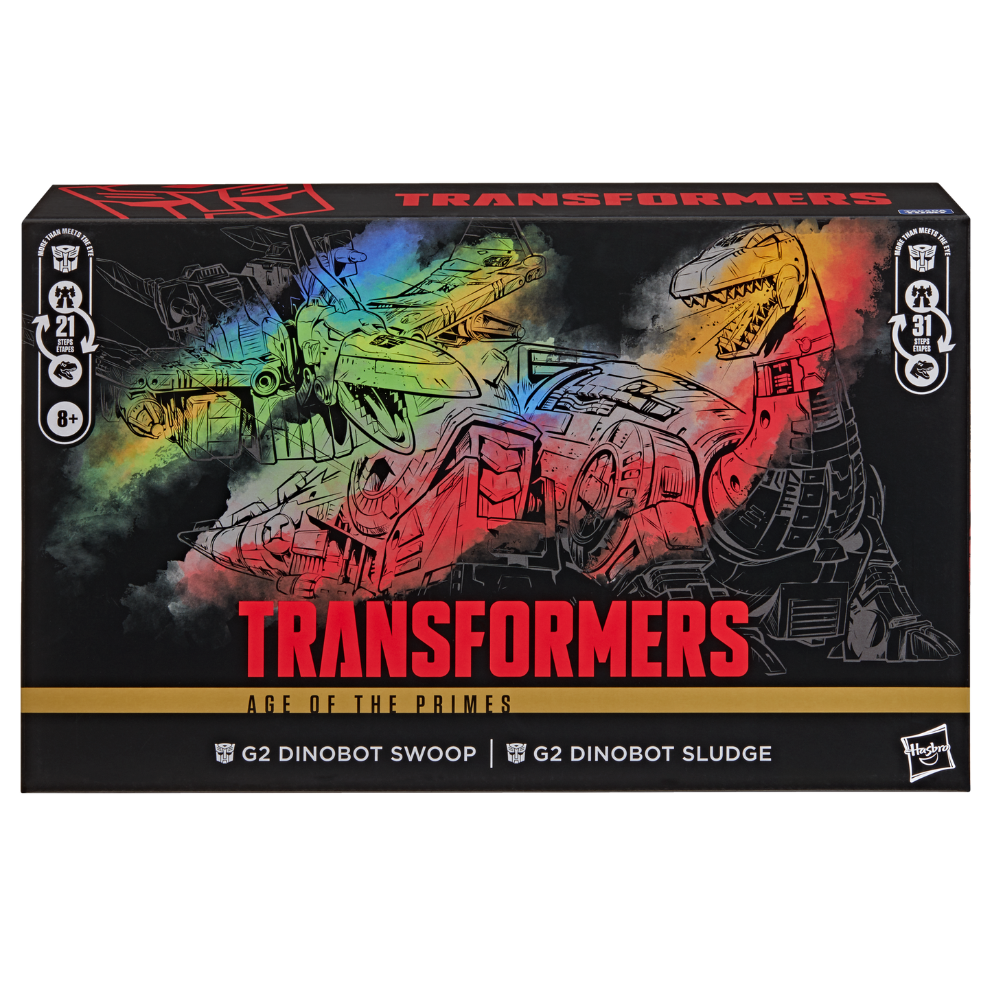 Transformers Age of The Primes Leader Class Action Figure 2-Pack - G2 Dinobot Swoop & G2 Dinobot Sludge