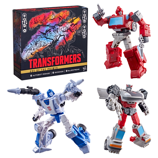 *PRE-ORDER Transformers Age Of The Primes Action Figure 3 Pack - Autobot Mirage, Ironhide & Bluestreak