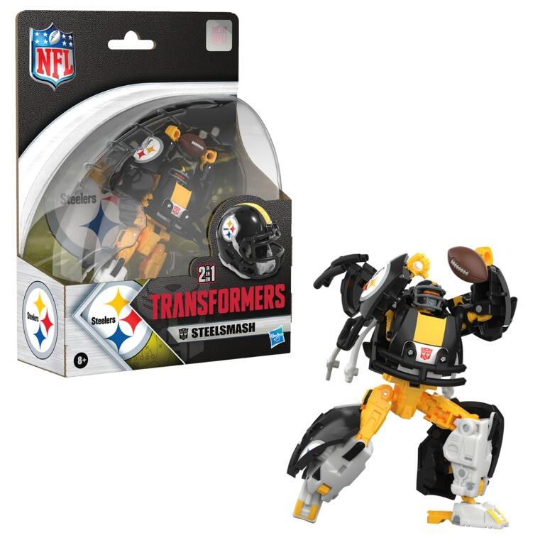 Transformers x NFL Collaborative Action Figure - Steelsmash (Pittsburgh Steelers)