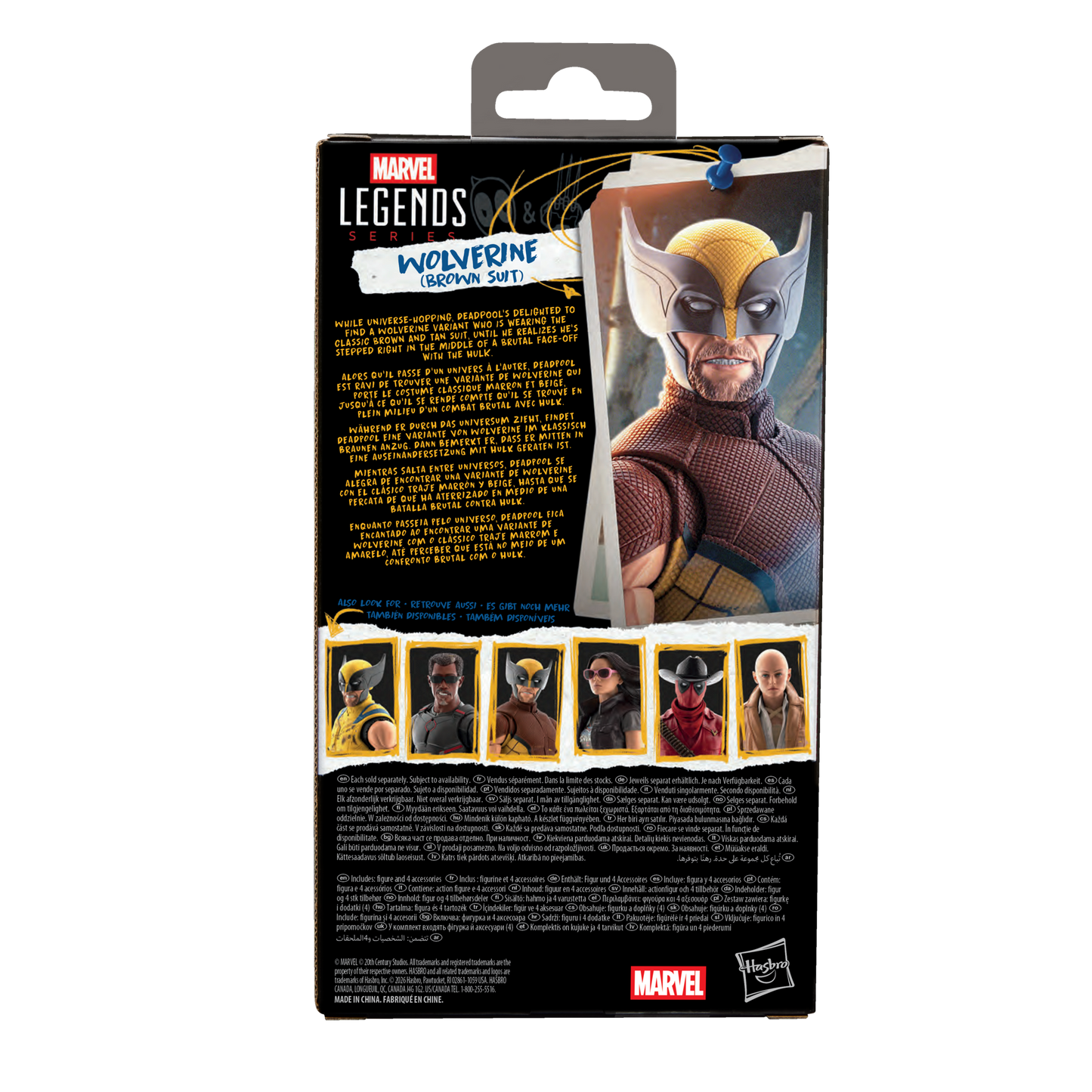 Marvel Legends Deadpool & Wolverine 6 Inch Action Figure Wave 2 - Wolverine (Brown Suit)