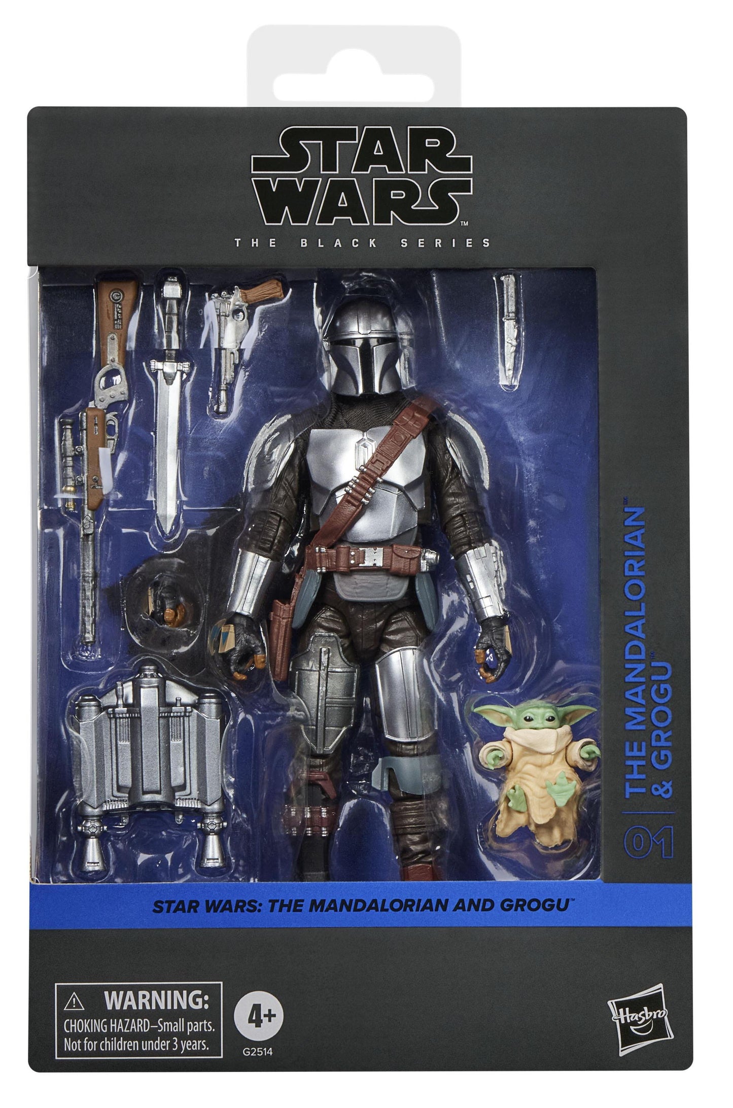 Star Wars Black Series 6 Inch Deluxe Action Figure - The Mandalorian & Grogu With Checklist Print