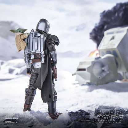 Star Wars Black Series 6 Inch Deluxe Action Figure - The Mandalorian & Grogu With Checklist Print