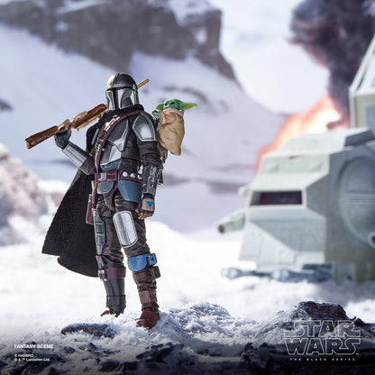 Star Wars The Vintage Collection 3.75 Inch Deluxe Action Figure - The Mandalorian & Grogu With Checklist Print