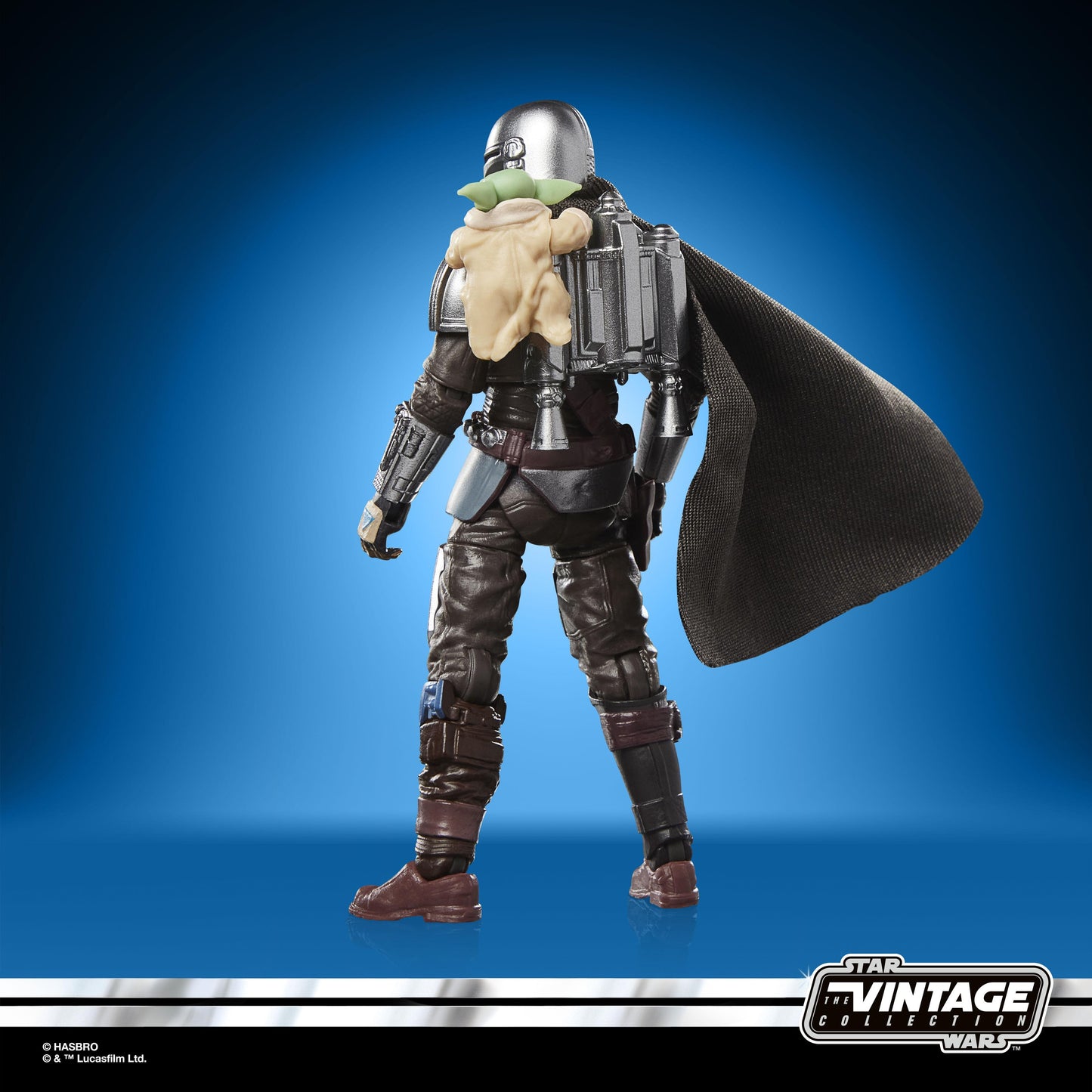 Star Wars The Vintage Collection 3.75 Inch Deluxe Action Figure - The Mandalorian & Grogu With Checklist Print