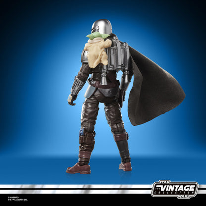 Star Wars The Vintage Collection 3.75 Inch Deluxe Action Figure - The Mandalorian & Grogu With Checklist Print