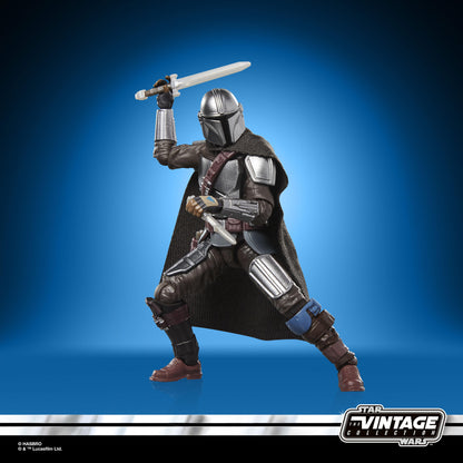 Star Wars The Vintage Collection 3.75 Inch Deluxe Action Figure - The Mandalorian & Grogu With Checklist Print