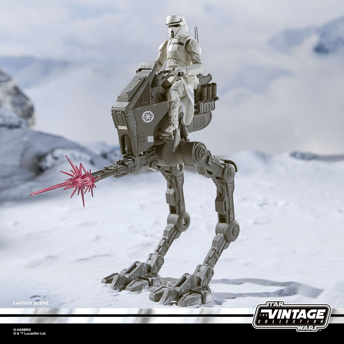 Star Wars The Vintage Collection 3.75 Inch Action Figure Vehicle - Imperial Remnant & AT-RT With Checklist Print